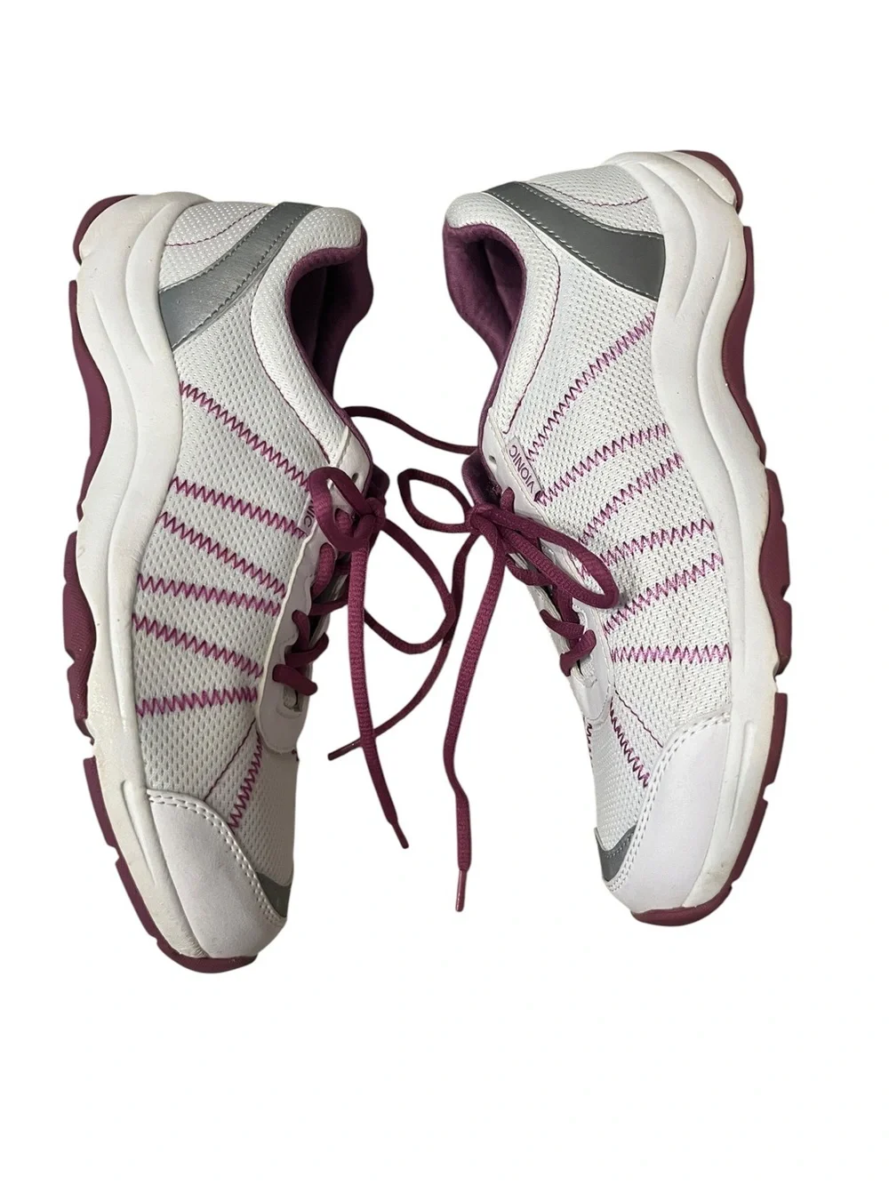 Vionic Alliance Comfort Walking Shoes White / Purple Women's Sneakers Sz 9